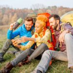 hikers with backpacks outdoors
