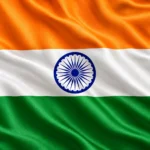 bandera de india en seda ondulante
